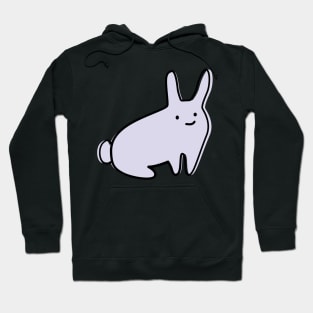 Cute Silly Simple Minimalist Pastel Purple Bunny Rabbit Pattern Hoodie